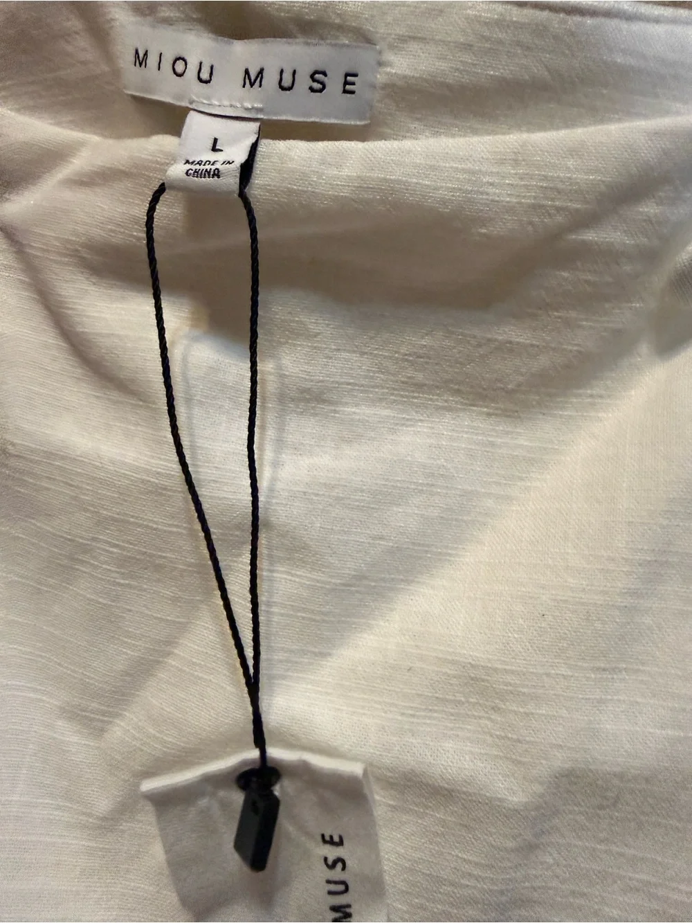 MIOU MUSE White Linen Blend Skort